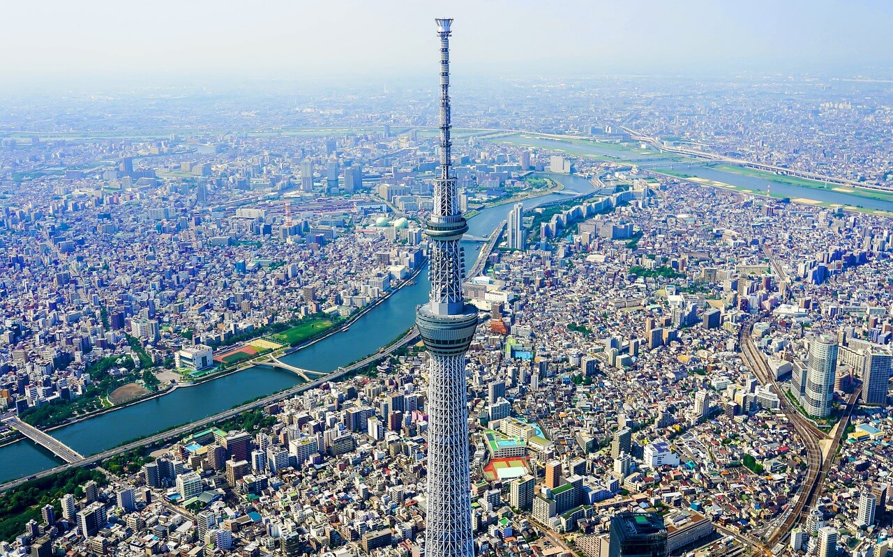 A majestic view of Tokyo Skytree,
